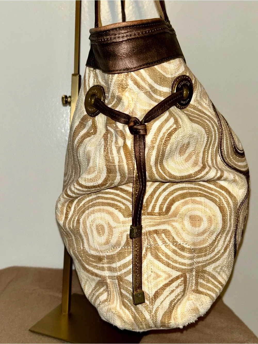 Coach Audrey Op Art Swirl Leigh Slim Tote . Vintage Y2K